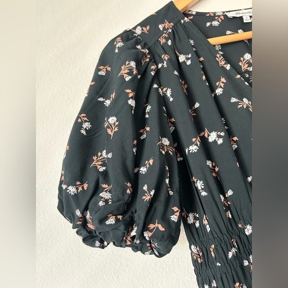 Madewell Black Floral Mini Dress - Picture 6 of 11